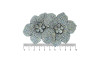 Cabedal Flor Dupla, Tecido, Preto/Cristal Furtacor