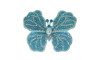 Cabedal Sara, Tecido, Borboleta, Azul Celeste/Furtacor