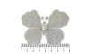 Cabedal Sara, Tecido, Borboleta, Cristal/Furtacor