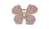 Cabedal Sara, Tecido, Borboleta, Rosa Claro/Furtacor