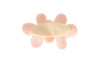 Cabedal Isabel, Flor Dupla, Tecido, Rosa Claro/Furtacor