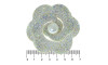 Cabedal Eloá, Flor Camadas com Pérola, Tecido, Branco/Furtacor