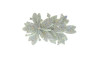Cabedal Miriam, Três Flores com Strass, Tecido, Branco/Furtacor