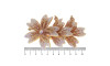 Cabedal Miriam, Três Flores com Strass, Tecido, Rosê Furtacor