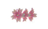 Cabedal Miriam, Três Flores com Strass, Tecido, Rosa Claro/Furtacor