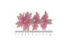 Cabedal Miriam, Três Flores com Strass, Tecido, Rosa Claro/Furtacor