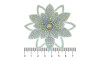 Cabedal Sandra, Flor com Strass, Tecido, Branco/Furtacor