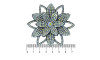 Cabedal Sandra, Flor com Strass, Tecido, Preto/Furtacor
