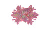 Cabedal Mavie, Duas Flores com Strass, Tecido, Rosa Claro Furtacor