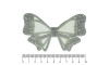 Aplique Marisa, Laço, Tecido Branco, Strass Cristal