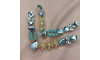 Cabedal Estela, Banhado, Rebite, Azul Tiffany
