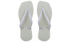Chinelo Slim Square, Sr.Chinelo, 100% Borracha, Branco