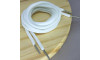 Cadarço Oval Ponteira de Metal, 4mm, Branco