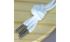 Cadarço Oval Ponteira de Metal, 4mm, Branco