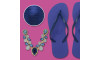 Cabedal Melissa Banhado e Chinelo Azul Ametista