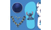 Lonita Stitch e Cabedal Beatriz Azul Turquesa