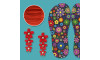 Lonita Floral com Cabedal Primavera Vermelho