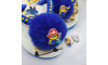 Aplique de Borracha, Minions, Bombeiro, Amarelo/Azul/Vermelho