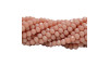 Cristal de Vidro, Rondel, 06mm, Salmão Rosado