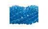 Cristal de Vidro, Rondel, 06mm, Azul Turquesa