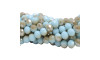 Cristal de Vidro, 10mm, Mesclado Perolado Azul Claro