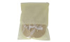 Saquinho de TNT com Fecho Zip, 24cm x 30cm, Bege