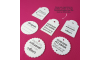 Tag Produto Artesanal feito com Amor, 5cm, Branco