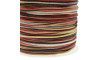 Fio de Seda, 1mm, Mesclado Marrom/Vermelho/Rose Gold