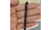 Cordão de Poliéster, Pontilhado, 4mm, Preto