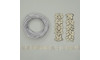 Kit Cabedal Folhas, Prata