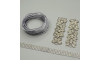 Kit Cabedal Folhas, Prata