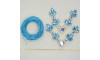 Kit Cabedal Elis, Banhado, Azul Tiffany