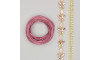 Kit Cabedal Metro Borboletas, Banhado, Rosa Nude
