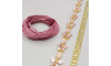 Kit Cabedal Metro Borboletas, Banhado, Rosa Nude