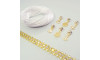 Kit Piercings Pingentes Mar, Branco