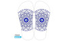 Lonita Sublimada, Olho Grego, Branco/Azul Royal