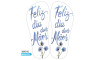 Lonita Sublimada, Feliz dia das Mães, Branco/Azul