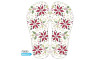 Lonita Sublimada, Flores de Natal, Vermelho/Verde/Branco
