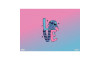Estampa Sublimada, Stitch Love, Azul/Rosa