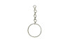 Argola para Chaveiro, 19mm, com Corrente, Prata