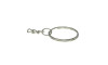 Argola para Chaveiro, 25mm, Ondulada, com Corrente, Prata