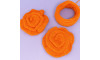 Kit de Aplique em Crochê Camélia, Laranja