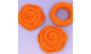 Kit de Aplique em Crochê Camélia, Laranja