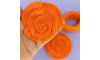 Kit de Aplique em Crochê Camélia, Laranja