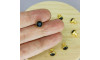 Piercing de Rebite, Ponto de Luz 8mm, Ouro, Jet