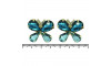 Piercing de Rebite, Banhado, Borboleta, Turquesa/Tiffany