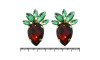 Piercing de Rebite, Banhado, Morango, Vermelho/Verde