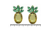 Piercing de Rebite, Banhado, Abacaxi, Amarelo/Verde