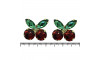Piercing de Rebite, Banhado, Cereja, Vermelho/Verde