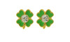 Piercing de Rebite, Trevo, Ouro, Verde